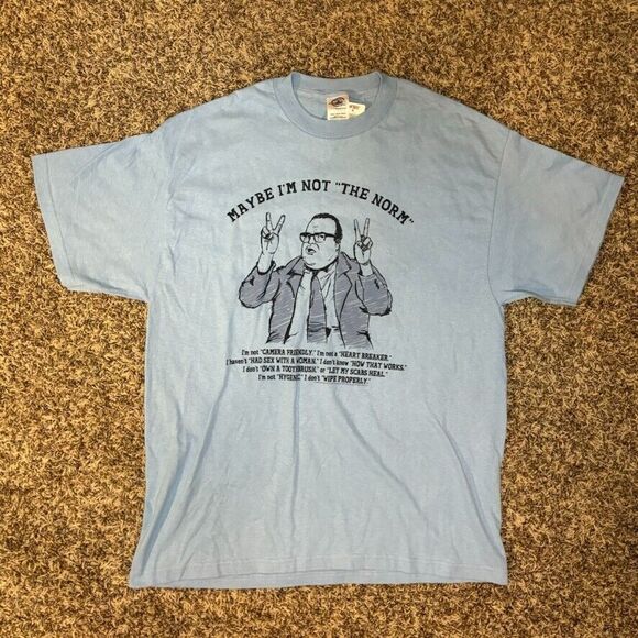 NWT Vintage 2004 Y2K Chris Farley SNL Maybe I’m Not The Norm Shirt Size Large - Picture 1 of 8